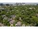 Expansive aerial shot of a lush, green neighborhood with the city skyline in the background at 421 Mcdonald Ave, Charlotte, NC 28203