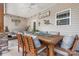 Covered porch showcasing a dining table with seating and accent decor, perfect for outdoor meals at 4949 Southview Dr, Hickory, NC 28602