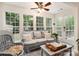 Bright sunroom featuring lots of natural light and access to the backyard at 10011 Spring Park Dr, Charlotte, NC 28269