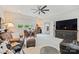 Large recreational space featuring a comfortable seating area, entertainment center, and games table at 106 Thunder Hill Rd, Mooresville, NC 28117