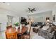 Open living area featuring a dining area and entertainment center, perfect for gatherings at 106 Thunder Hill Rd, Mooresville, NC 28117