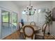 Cozy breakfast nook with sliding glass door and bright natural light at 115 Woodward Way, Iron Station, NC 28080