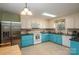 Bright kitchen featuring updated countertops, cabinetry, and stainless steel refrigerator at 1324 Princeton Ave, Gastonia, NC 28054