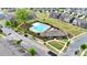 Community amenities featuring a pool, clubhouse, and well-maintained landscaping surrounded by charming homes at 13332 Caite Ridge Rd, Davidson, NC 28036