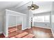 Spacious bedroom featuring vaulted ceilings, large closet, and many windows at 13932 Queens Harbor Rd, Charlotte, NC 28278
