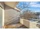 Exterior image of a deck showing the outdoor living space and neighborhood views at 13932 Queens Harbor Rd, Charlotte, NC 28278