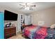 Bedroom featuring wood floors, neutral walls, and a large closet for ample storage at 205 Pinehurst Dr, Kings Mountain, NC 28086
