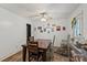 Dining area with a ceiling fan and neutral decor at 205 Pinehurst Dr, Kings Mountain, NC 28086