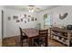 Dining area with wood flooring and ceiling fan at 205 Pinehurst Dr, Kings Mountain, NC 28086