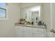 Bright bathroom with granite countertop, ample cabinet space, and a large mirror at 2210 Transatlantic Ave, Charlotte, NC 28215