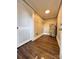 Laundry room with new vinyl floors and water heater at 229 W Gray Ave, Mooresville, NC 28115