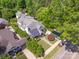 Bird's-eye view of an elegant home surrounded by lush greenery and mature trees at 2304 Commonwealth Ave, Charlotte, NC 28205