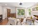 Cozy living room with stylish furnishings, fireplace, large windows, hardwood floors and an open floor plan at 2304 Commonwealth Ave, Charlotte, NC 28205