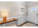 Stylish entryway with hardwood floors, a wooden console table, and a bright front door at 329 Secretariat Dr, Iron Station, NC 28080