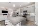 Kitchen island with granite countertops and seating for bar stools at 4009 Stoneygreen Ln, Charlotte, NC 28215