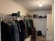 The large walk-in closet is perfect for storage at 4225 Stewart Rd, Claremont, NC 28610