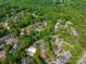 Aerial view of a residential area showcasing lush greenery, well-maintained homes, and a pool at 4234 Woodglen Ln, Charlotte, NC 28226