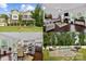 Real estate collage: Home exterior, living room, kitchen, and private pool with lounge chairs at 5384 Gatsby Cir, Rock Hill, SC 29732