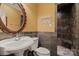 Elegant bathroom featuring a decorative mirror and sleek fixtures at 6164 Dwayne Starnes Dr, Hickory, NC 28602