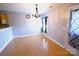 Inviting dining space with modern lighting, perfect for meals and gatherings at 6614 Wicked Oak Ln, Charlotte, NC 28216