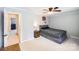 Cozy bedroom featuring a ceiling fan, soft carpet, and a playful basketball hoop for added fun at 6910 Birdsong Ln, Waxhaw, NC 28173