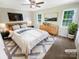 Serene bedroom with a comfortable bed, stylish decor, and plenty of natural light for a relaxing ambiance at 8049 Regent Park Ln, Charlotte, NC 28210