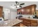 Modern kitchen with stainless steel appliances, granite countertops, and hardwood flooring at 819 Riddle Mill Rd, Clover, SC 29710