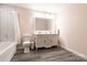 Bathroom with a large vanity, dual sinks, modern fixtures, and shower-tub combo at 856 Skyline Dr, Chester, SC 29706