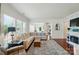 Inviting living room with large windows, stylish rug, and comfortable seating at 9003 Smokey Hill Ln, Fort Mill, SC 29707