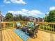Back deck offering stylish outdoor furniture and a relaxing setting for gatherings at 9923 Paradise Ridge Rd, Charlotte, NC 28277