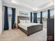 Spacious bedroom featuring large windows, tray ceiling, and stylish furniture at 119 Berkeley Ave # A, Mooresville, NC 28117