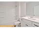 Clean bathroom featuring shower-tub combo, and a single sink vanity at 6320 Busch Way, Midland, NC 28107