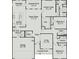 Detailed floor plan showing the layout of this house, including the kitchen, bedrooms, and living areas at 6320 Busch Way, Midland, NC 28107