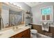 Cozy bathroom featuring neutral colors, tiled floor, and vanity at 1261 Hawthorne Dr, Indian Trail, NC 28079