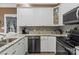 Kitchen featuring white cabinets, granite countertops and stainless steel appliances at 1261 Hawthorne Dr, Indian Trail, NC 28079