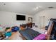 Bright main bedroom features a vaulted ceiling, dark bedding, and comfortable furnishings at 1270 Winding Creek Rd, Salisbury, NC 28146