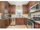 Kitchen boasts stainless steel appliances and updated counters at 145 Driftwood Dr, Mooresville, NC 28117