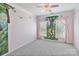Unique bedroom with custom mural and a pink ceiling fan and curtains at 1929 Faison Ave, Fort Mill, SC 29708