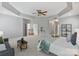 Expansive main bedroom featuring tray ceiling, sitting area, and ensuite bath access at 1929 Faison Ave, Fort Mill, SC 29708