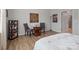 Comfortable bedroom featuring a decorative table, chair, and shelving, perfect for relaxation at 3103 Oliver Stanley Trl, Lancaster, SC 29720