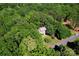 Aerial view of a house surrounded by lush trees, providing privacy and a sense of seclusion at 335 Bob White Run, Salisbury, NC 28147