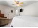 This bedroom features a ceiling fan and a mounted TV at 335 Bob White Run, Salisbury, NC 28147