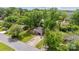 Aerial view of a charming home nestled among mature trees, showcasing its classic architecture at 3828 Delgany Dr, Charlotte, NC 28215