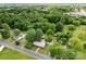 Aerial view of a home surrounded by lush greenery and mature trees, providing a serene setting at 402 School St, Rockwell, NC 28138