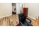 Bedroom with closet and wood-look flooring at 5014 Oxford School Rd, Claremont, NC 28610