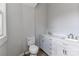 Bathroom featuring a double vanity and neutral paint at 531 Walnut St, Statesville, NC 28677
