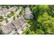 Aerial shot of the residential neighborhood highlighting green spaces and well-maintained properties at 5621 Tipperlinn Way, Charlotte, NC 28278