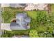 Aerial view of a single-Gathering home with a large yard and a long driveway at 5706 Sustar Dr, Monroe, NC 28110