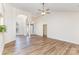 Spacious living room with vaulted ceilings and hardwood floors at 5706 Sustar Dr, Monroe, NC 28110