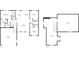 A black and white floor plan of the first and second floors of the house at 10125 Bethel Church Rd, Midland, NC 28107